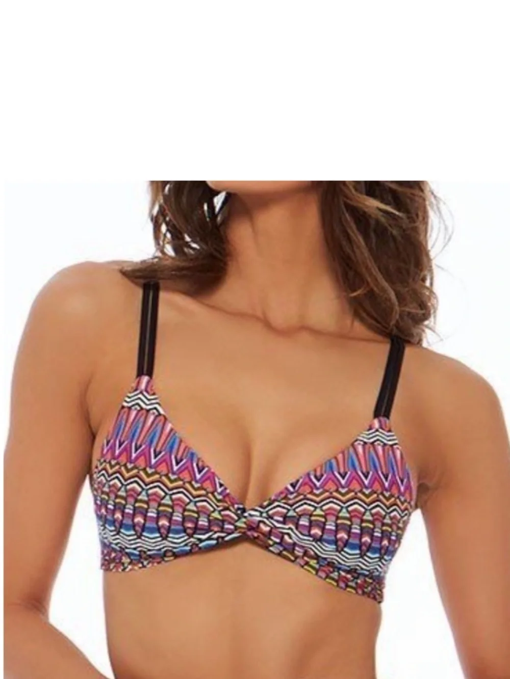 L*Space Bikini Top Native Dance Hartley Twisted Knot Strappy Large Multi NWT New